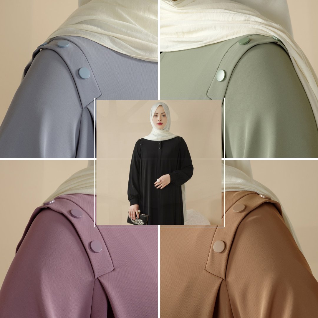 Buttoned Abaya: Elegance Meets Simplicity October 2025 - Mariam's Collection