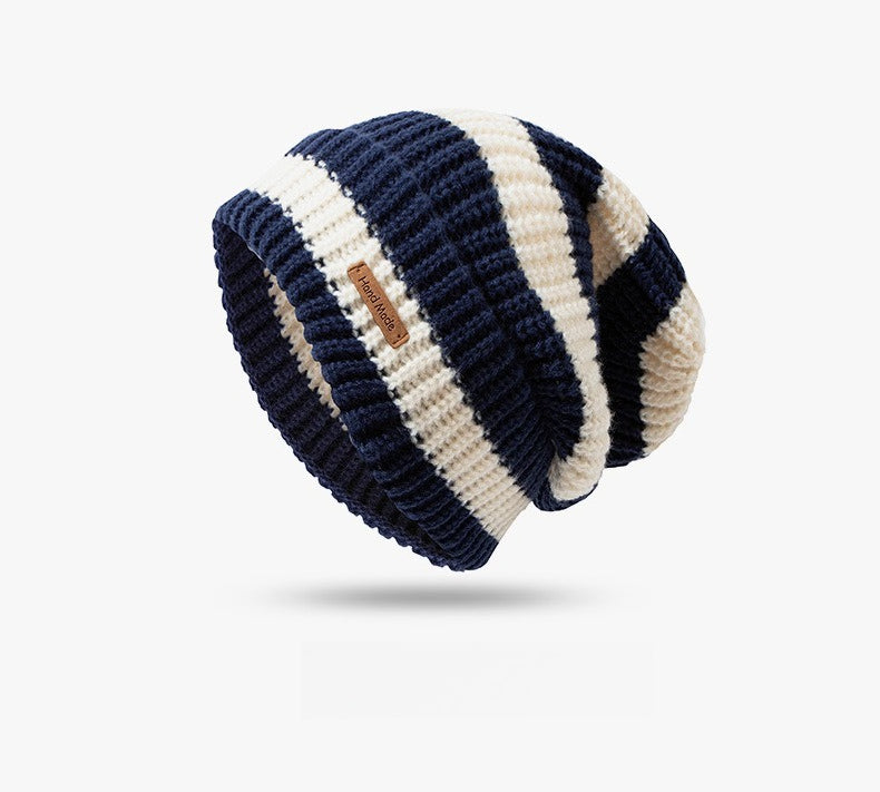 Striped Slouchy Beanie Hat(MAC305)