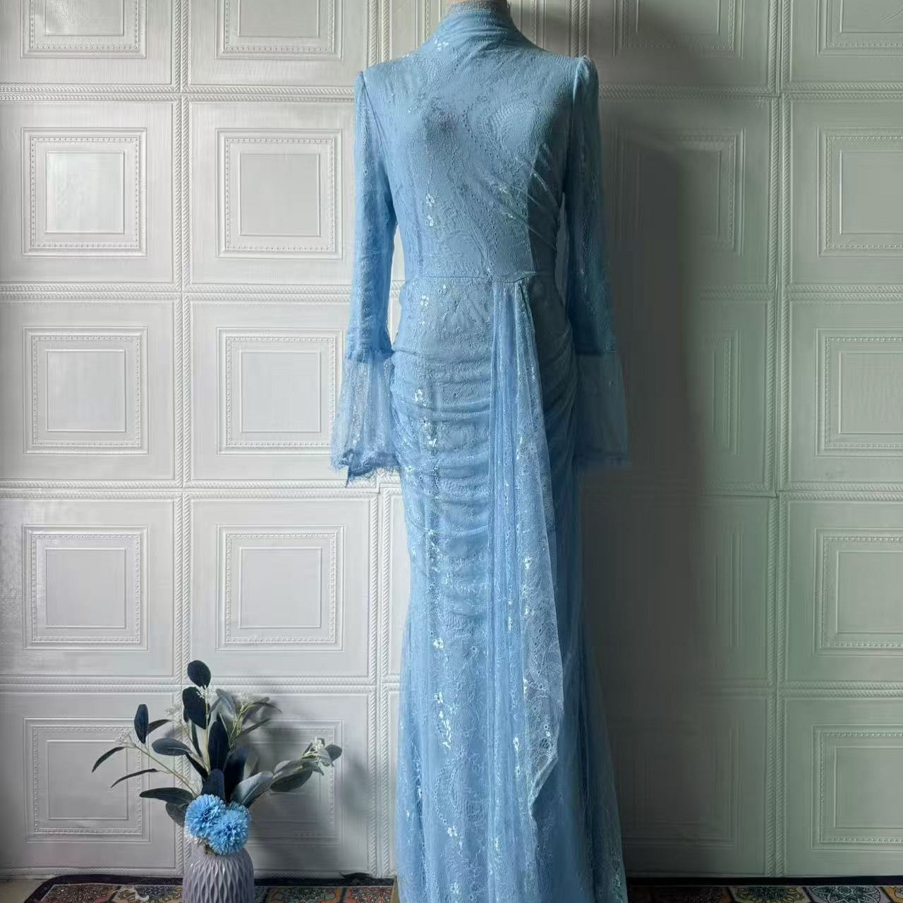 Sequin Embellished Maxi Dress(MS282)