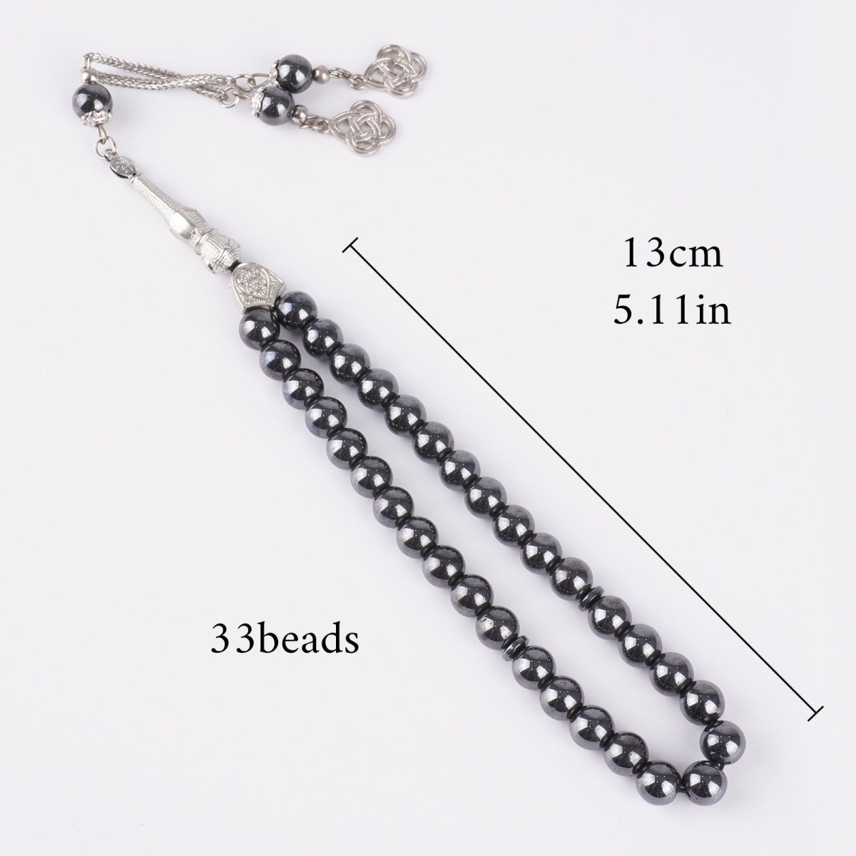 33 Bead Black Obsidian Tasbeeh(MR084) - Mariam's Collection