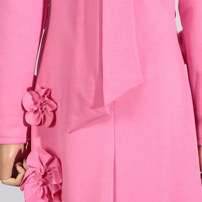 3D Floral Appliqué Maxi Dress(MS356) - Mariam's Collection