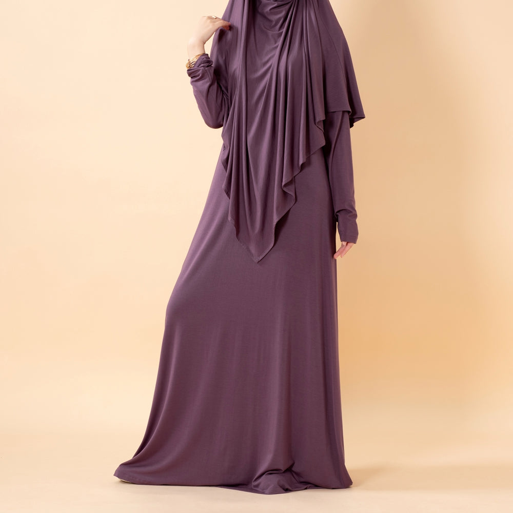 Serenity Veil Set | Premium Lenzing™ Modal Khimar & Dress Two-Piece Set (MK026)