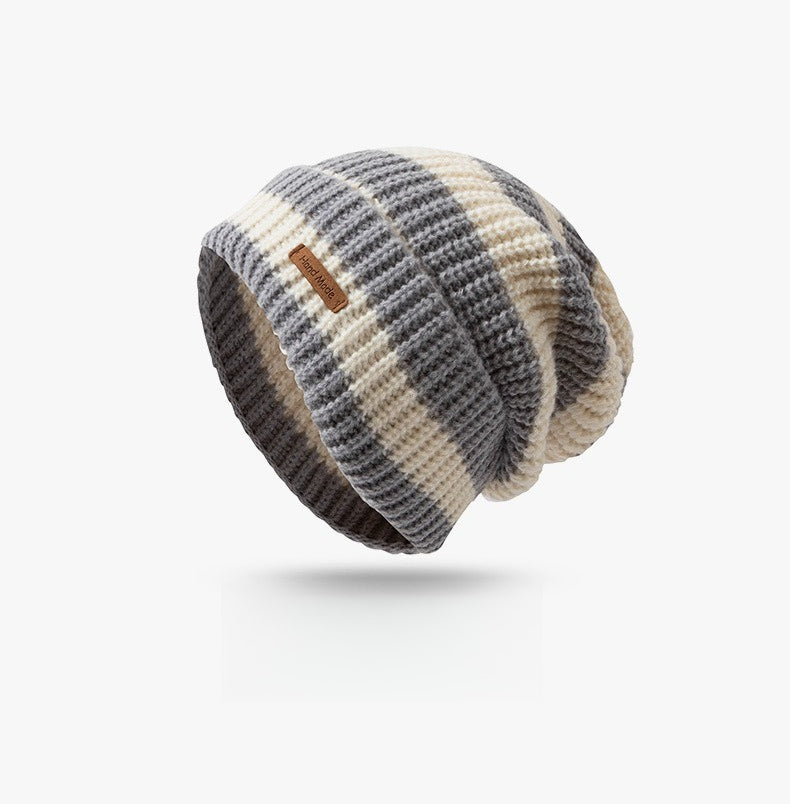 Striped Slouchy Beanie Hat(MAC305)