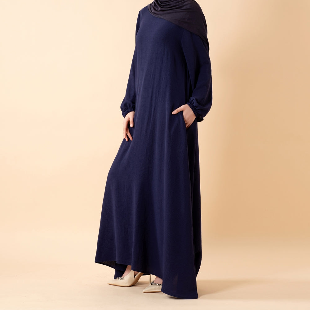 Essential Flow Crepe Maxi Dress with Pockets(MA385)