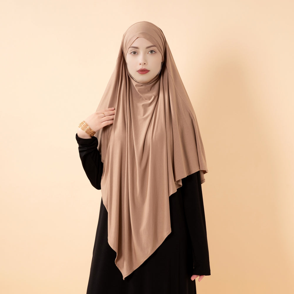 Premium Lenzing™ Modal Khimar with Integrated Face Veil (MK029)
