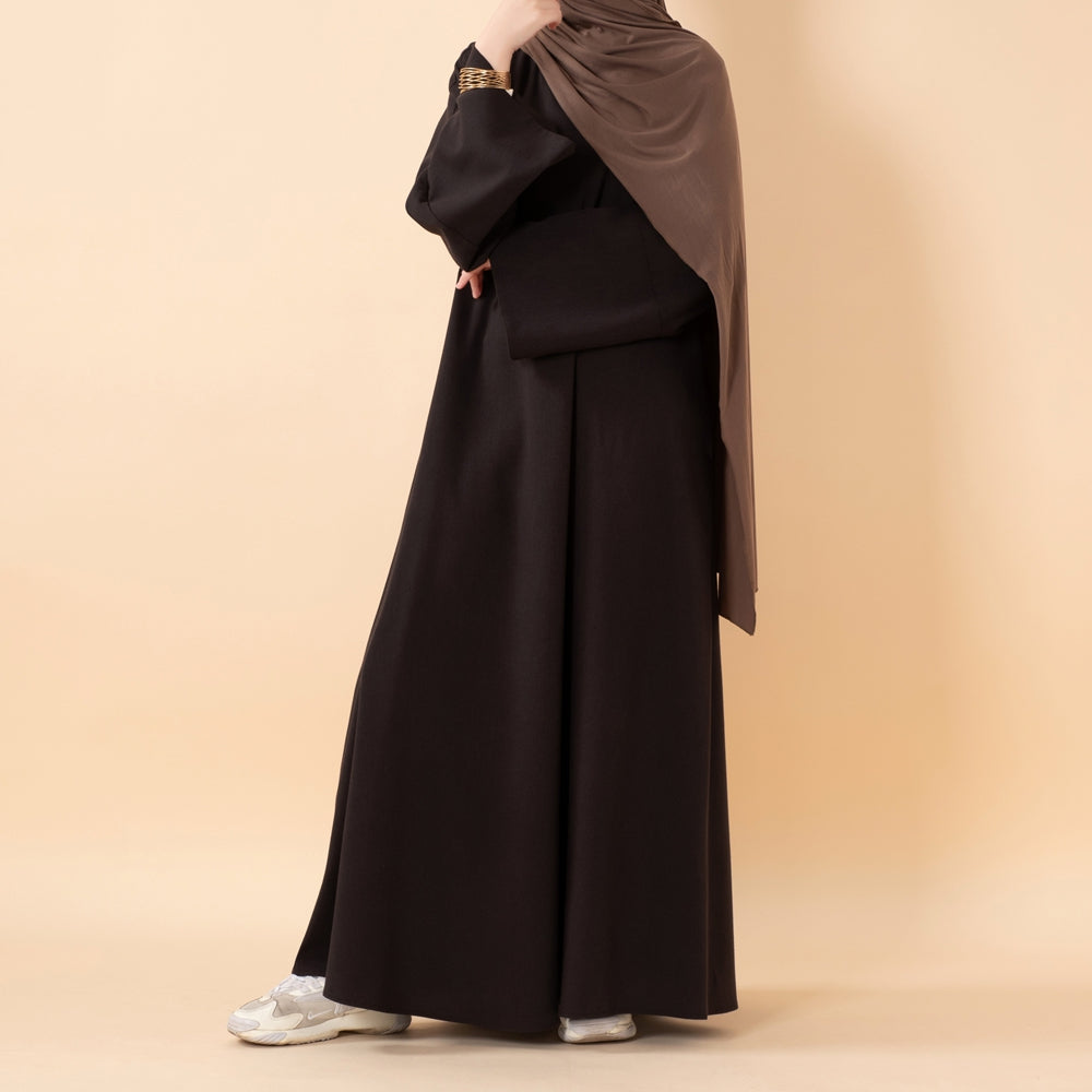 Premium Linen Effect Pullover Abaya with Pockets (MA341)