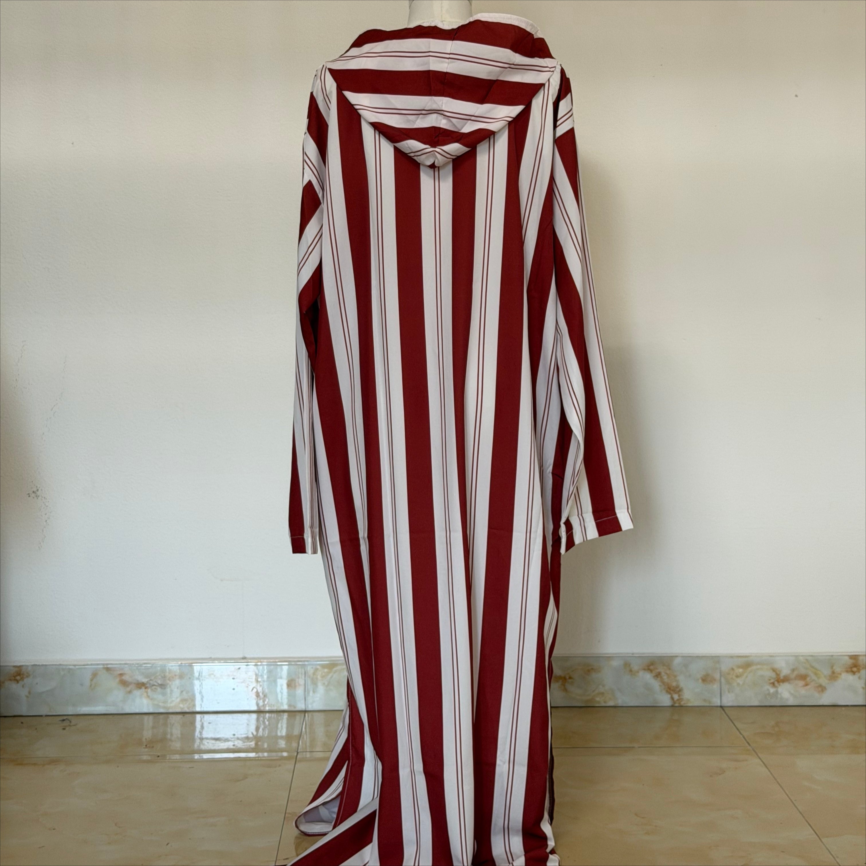 Archive Piece Striped Hooded Half-Zip Maxi Kaftan - MP060 (Size L Only)