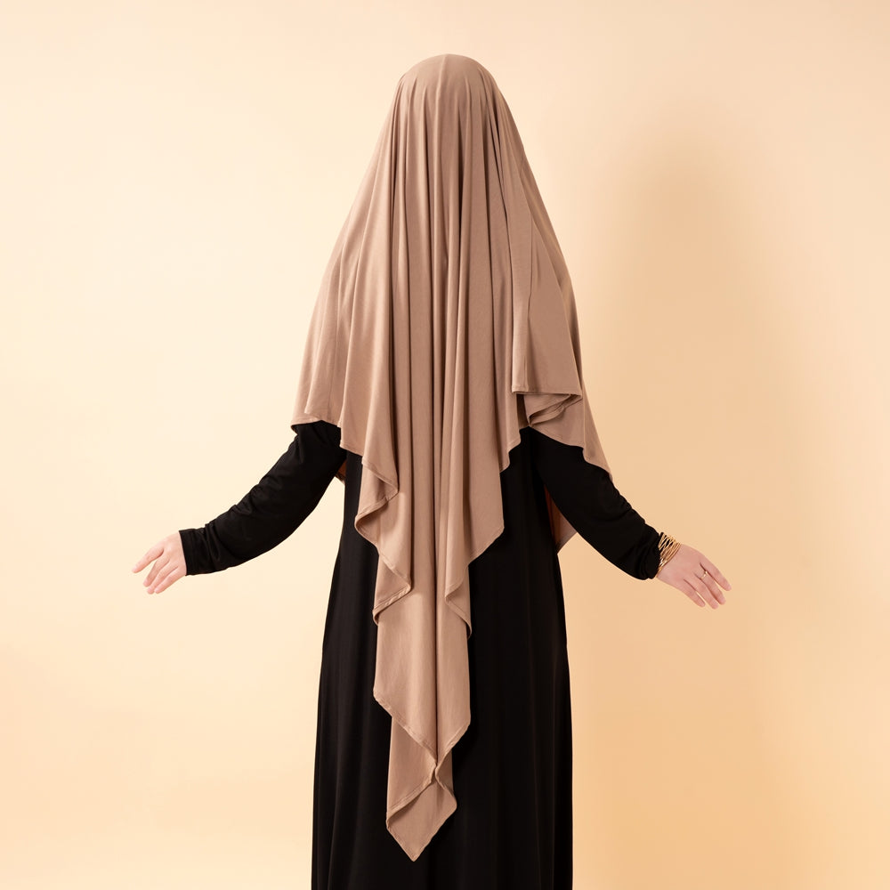 Premium Lenzing™ Modal Khimar with Integrated Face Veil (MK029)