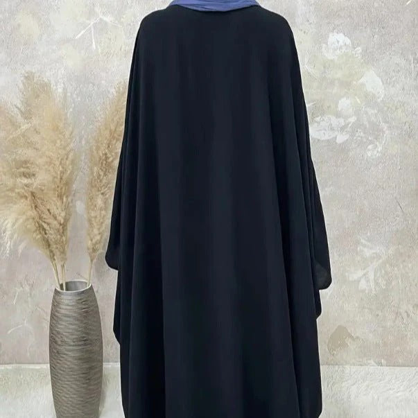 Modest Batwing Sleeve Loose Solid Color Maxi Abaya(MA172)