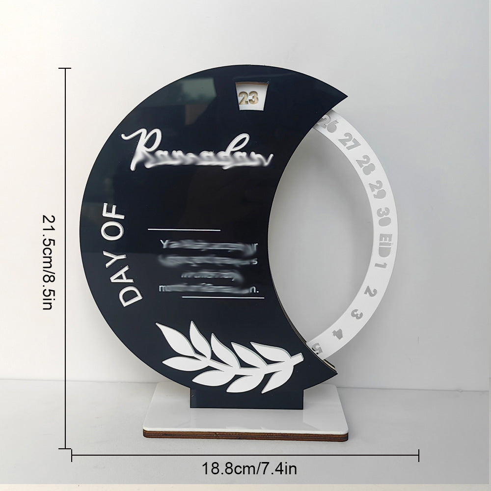 Ramadan Rotating Countdown Wooden Tabletop Decor (MAC378)