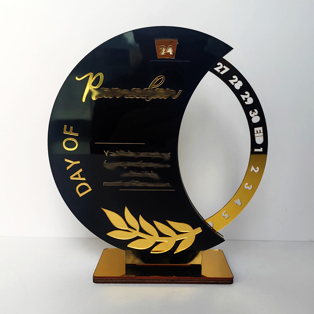 Ramadan Rotating Countdown Wooden Tabletop Decor (MAC378)