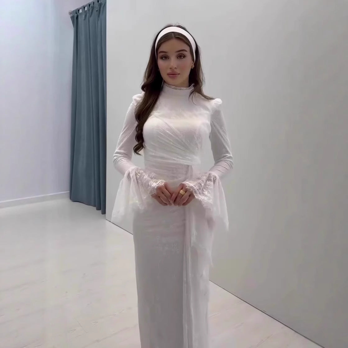 Sequin Embellished Maxi Dress(MS282)