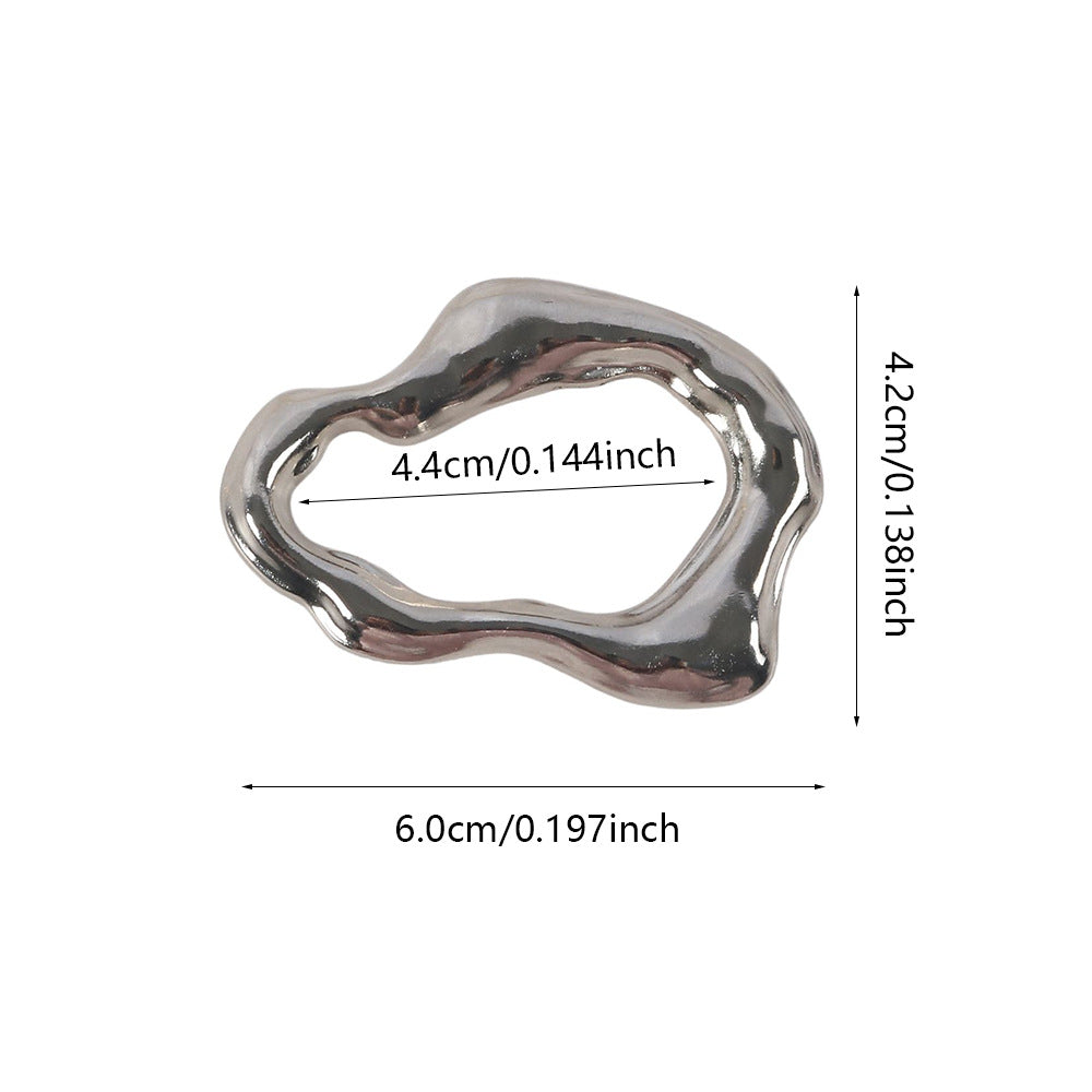 Irregular Metal Hijab Ring(MAC365)