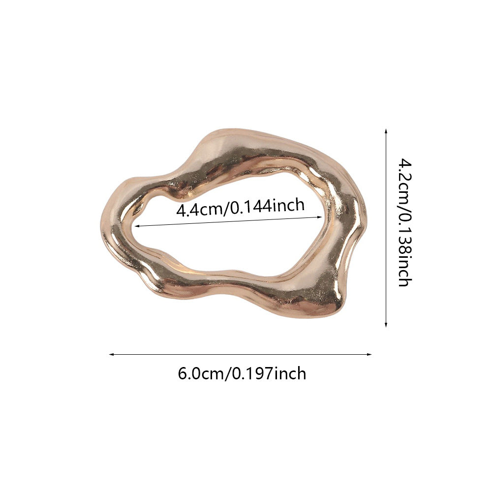 Irregular Metal Hijab Ring(MAC365)