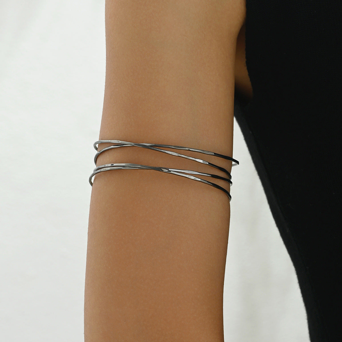 Multi-Layer Geometric Arm Cuff Bracelet (MAC410)