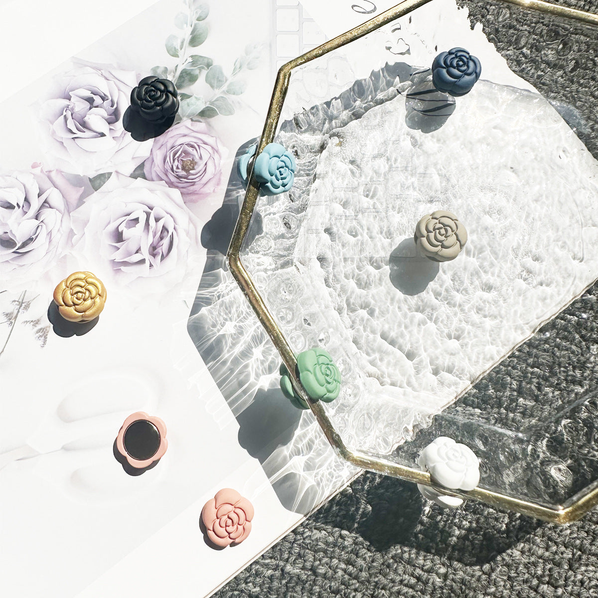  Secure Elegance Camellia Magnetic Hijab & Scarf Pin (MAC342)