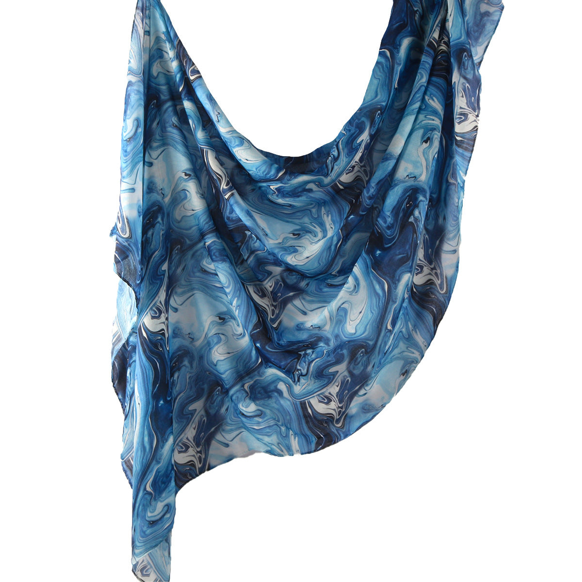Elegant Watercolor Marble Print Headscarf Hijab (MH178)