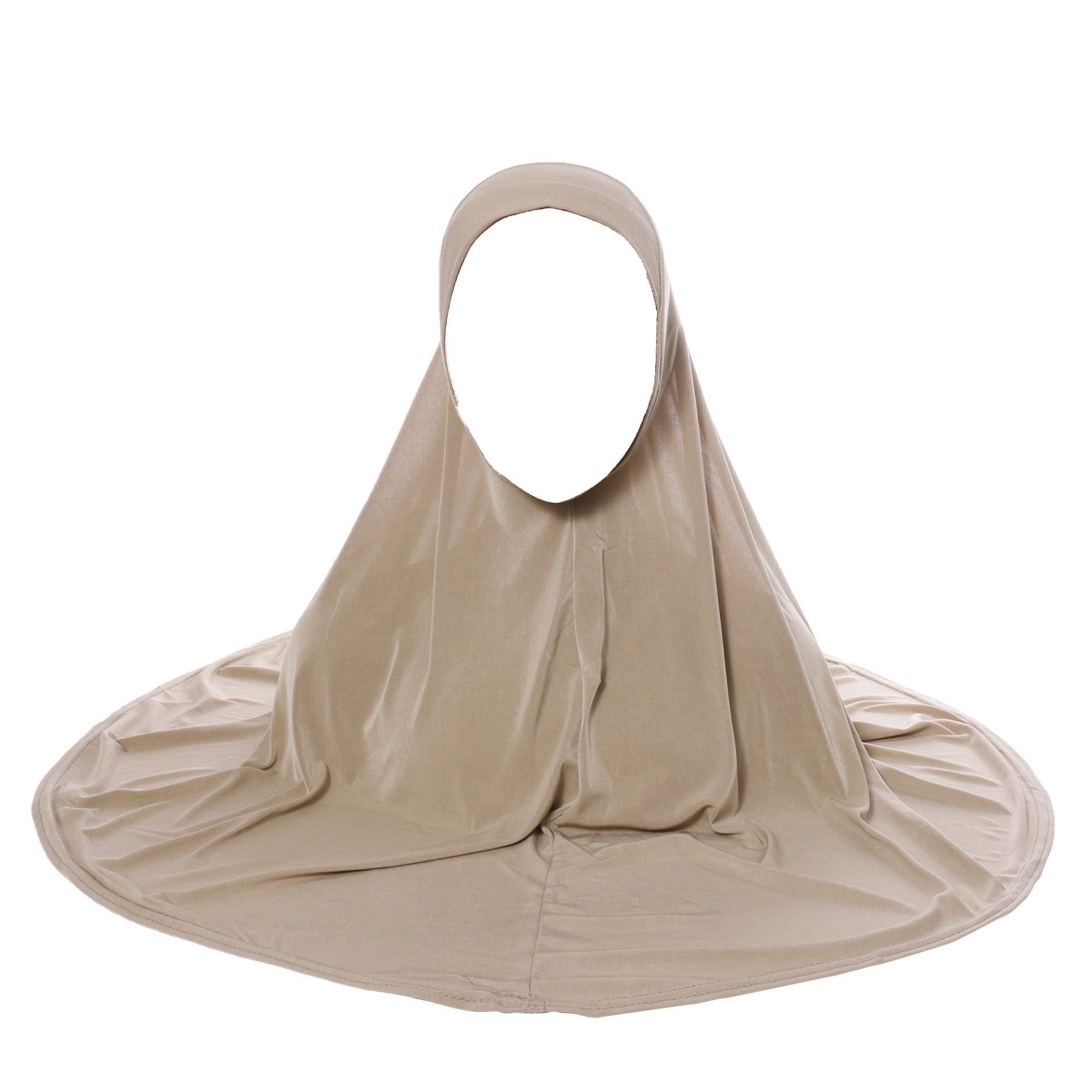 Crystal Linen Round Edge Khimar Hijab(MK028)