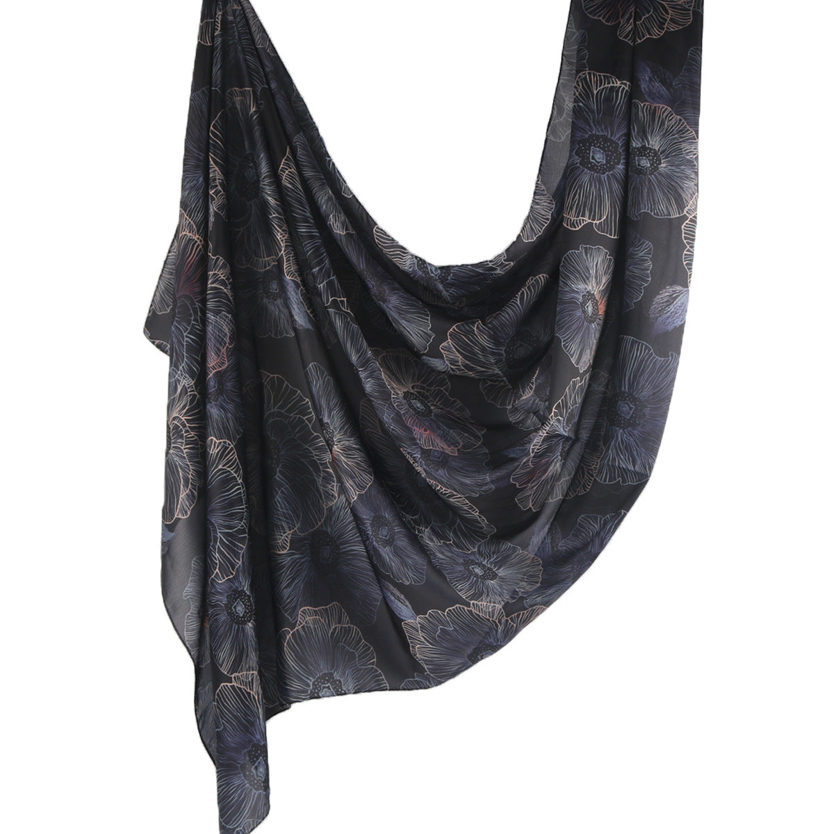 Silk Marble Print Hijab Scarf(MH209)