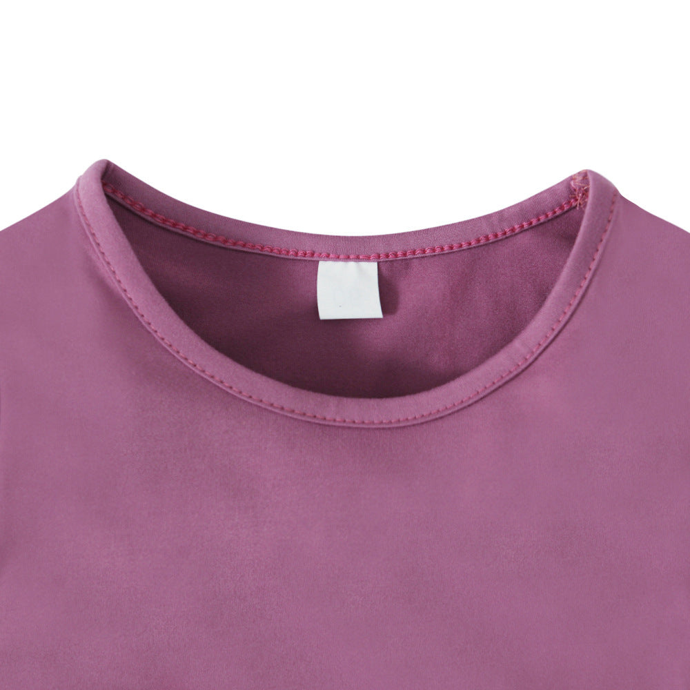 Matching Color Ruffle Abaya 2-Piece Set Kid Abaya(MKG011)