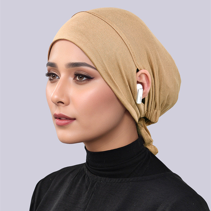 Modal Tie-Back Under Cap with Ear Openings(MH204)