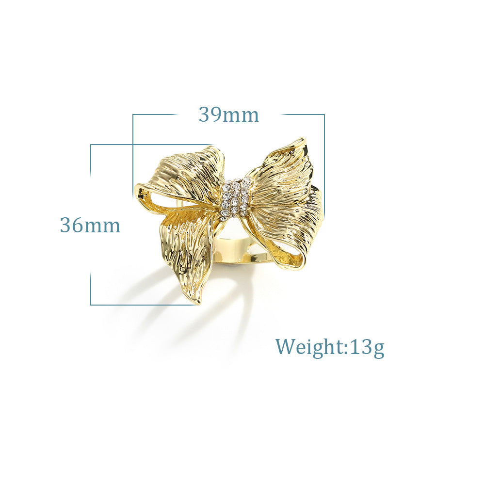 Versatile Accent Embroidered Bow Hijab Ring (MAC340)