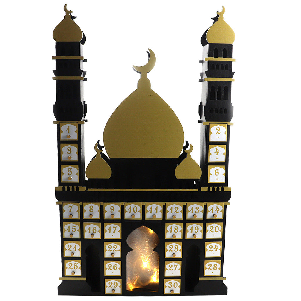 Wooden Arabic Castle Ramadan Countdown (MAC384)