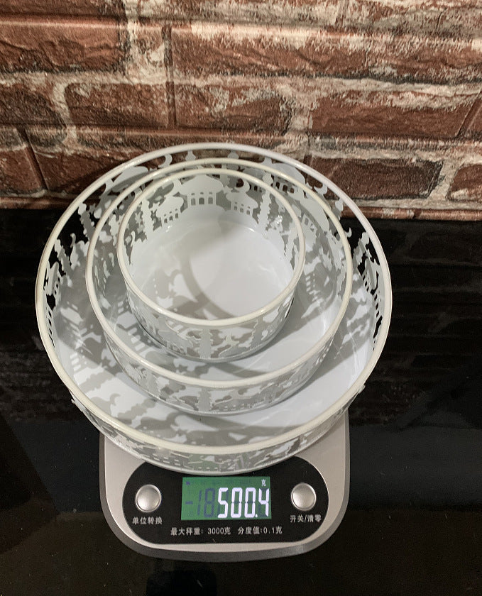 Festive Ramadan Iron Tray Candy Box 3-Piece Set (MAC382)