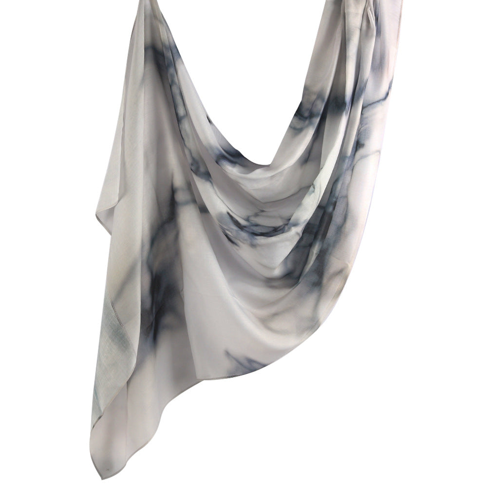 Elegant Watercolor Marble Print Headscarf Hijab (MH178)
