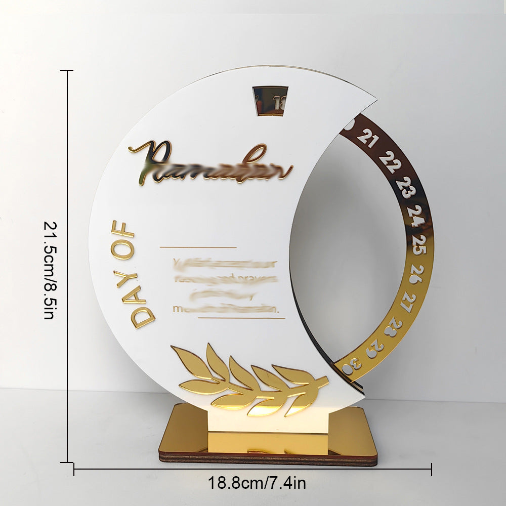 Ramadan Rotating Countdown Wooden Tabletop Decor (MAC378)