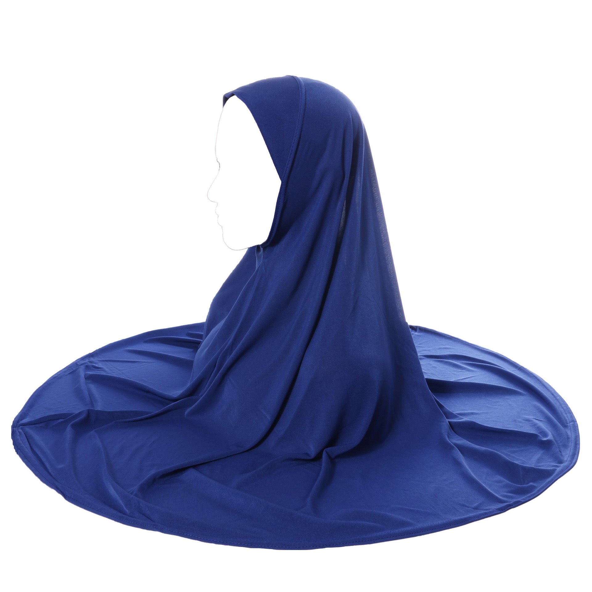 Crystal Linen Round Edge Khimar Hijab(MK028)