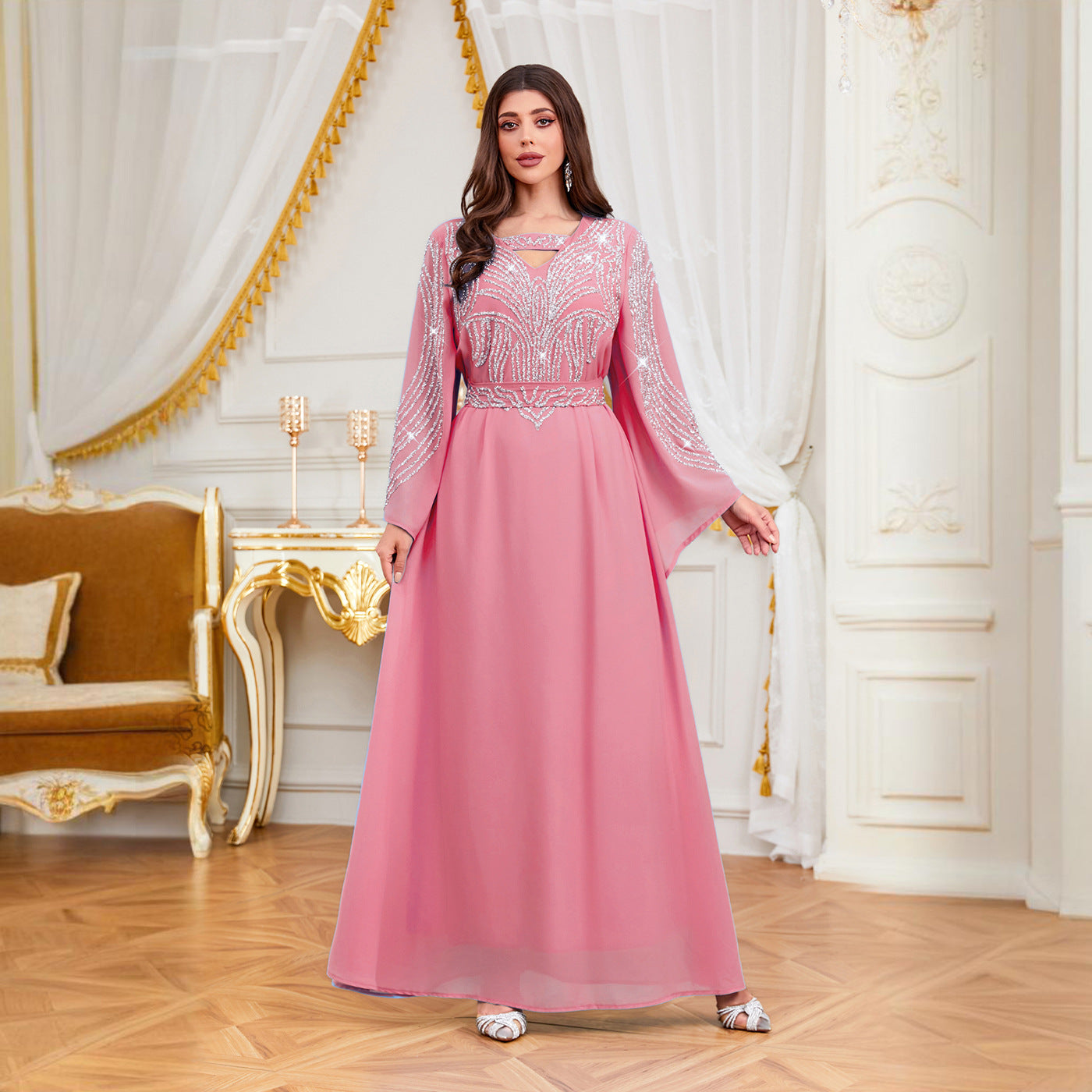 Beaded Kaftan Abaya(MA372)