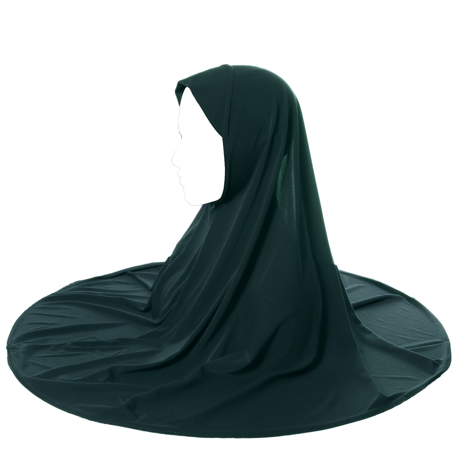 Crystal Linen Round Edge Khimar Hijab(MK028)
