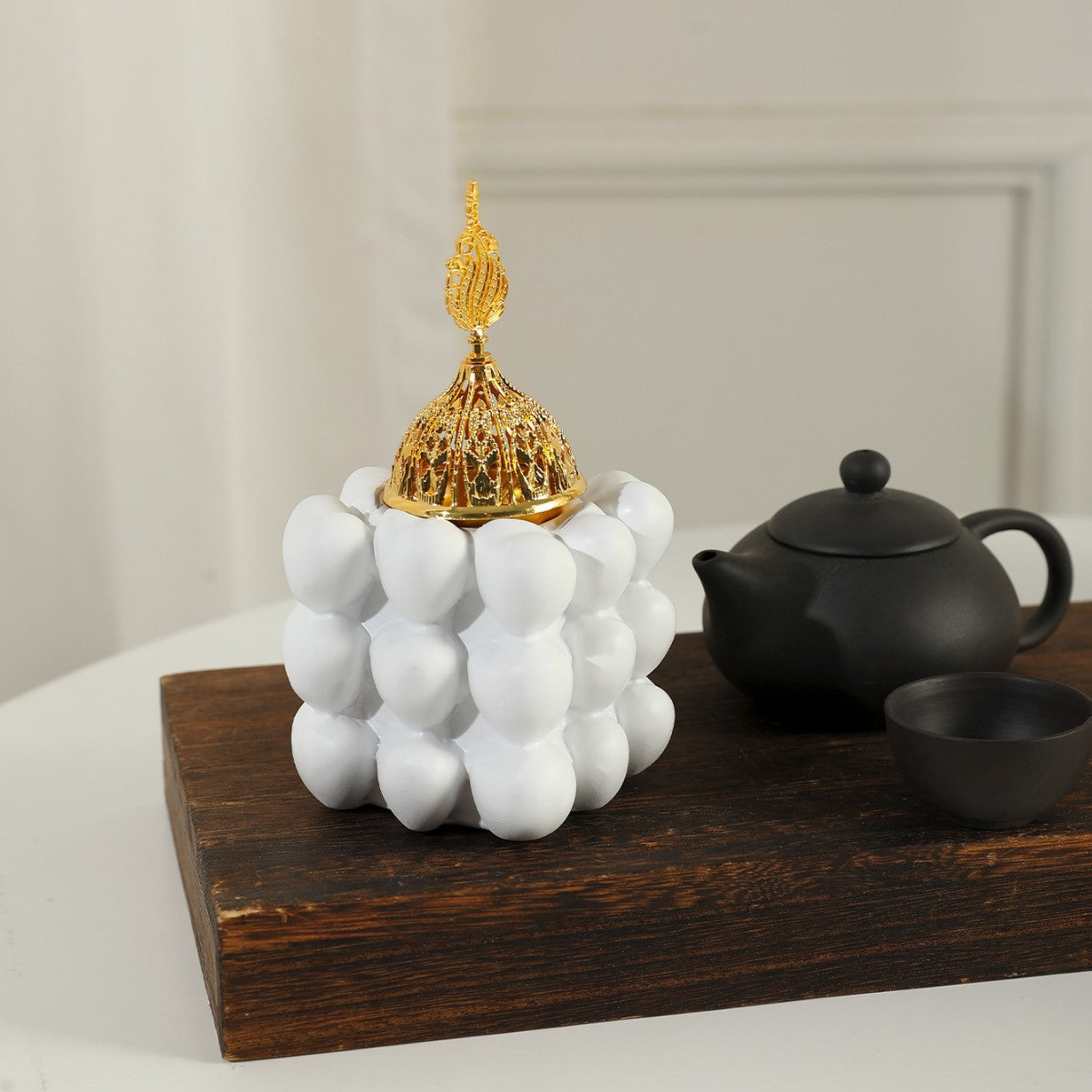 Resin Decorative Heart-Shaped Cube Incense Burner (MAC401)