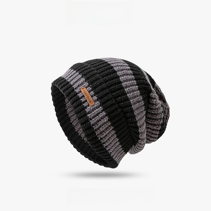 Striped Slouchy Beanie Hat(MAC305)