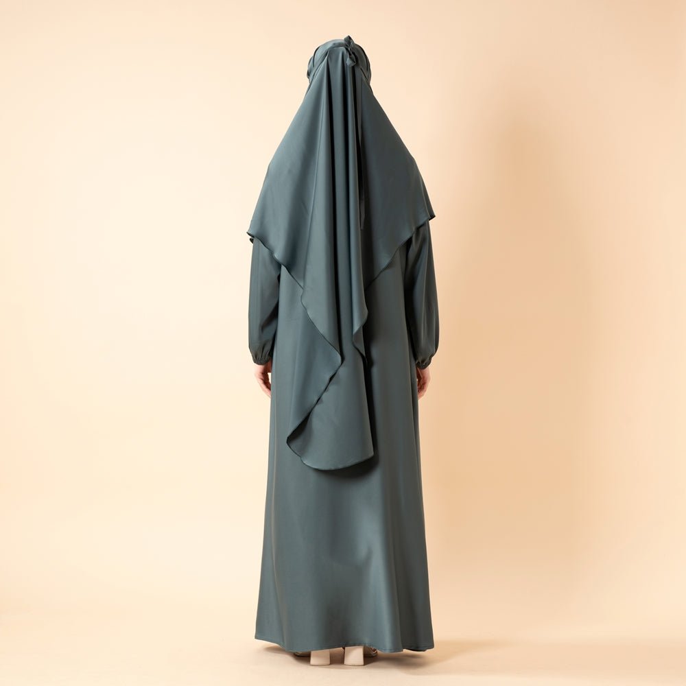 Abaya With Niqab and Khimar | Satin Niqab Khimar and Abaya(MK024) - Mariam's Collection