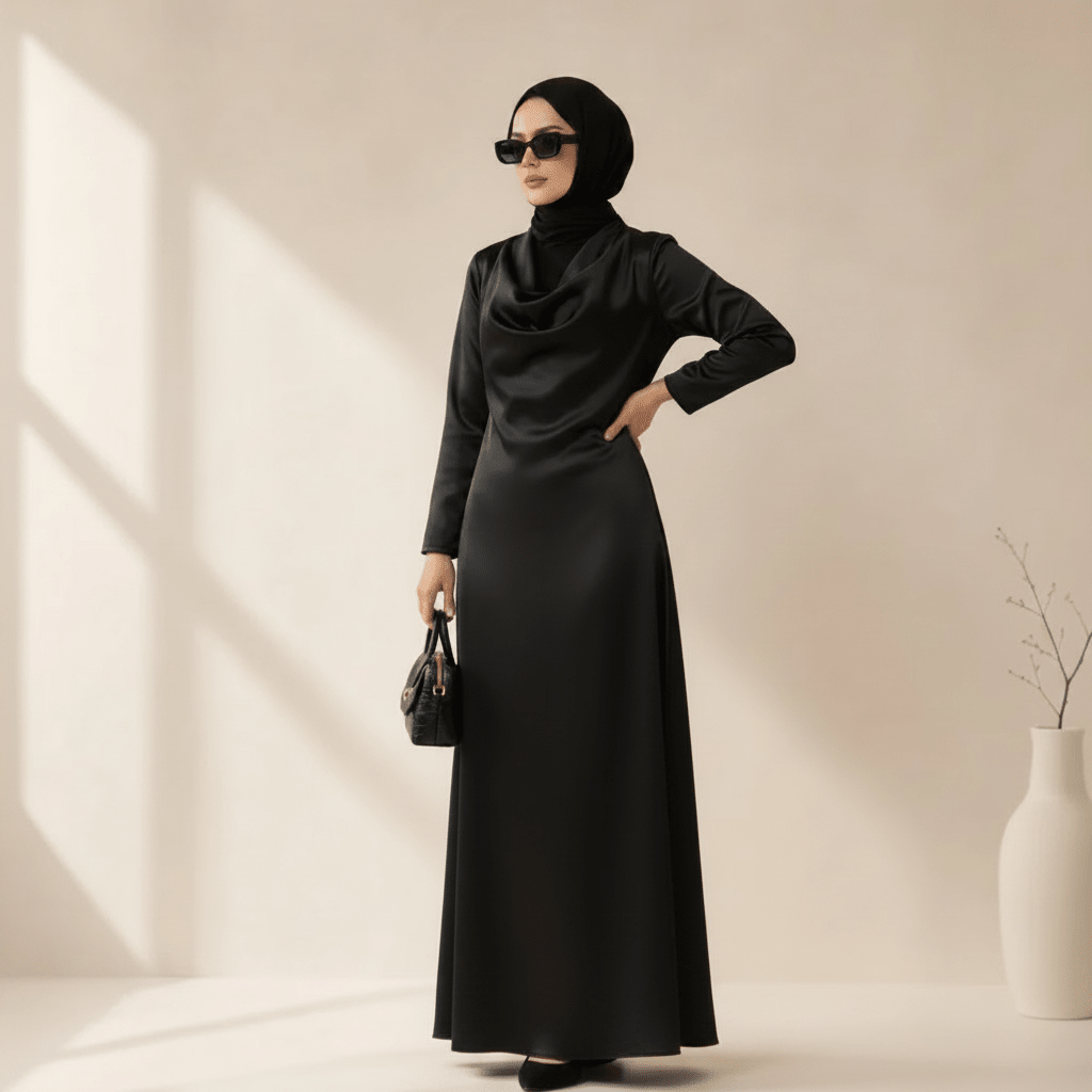 Black Satin Cowl Neck Maxi Dress – Archive Satin Maxi Dress
