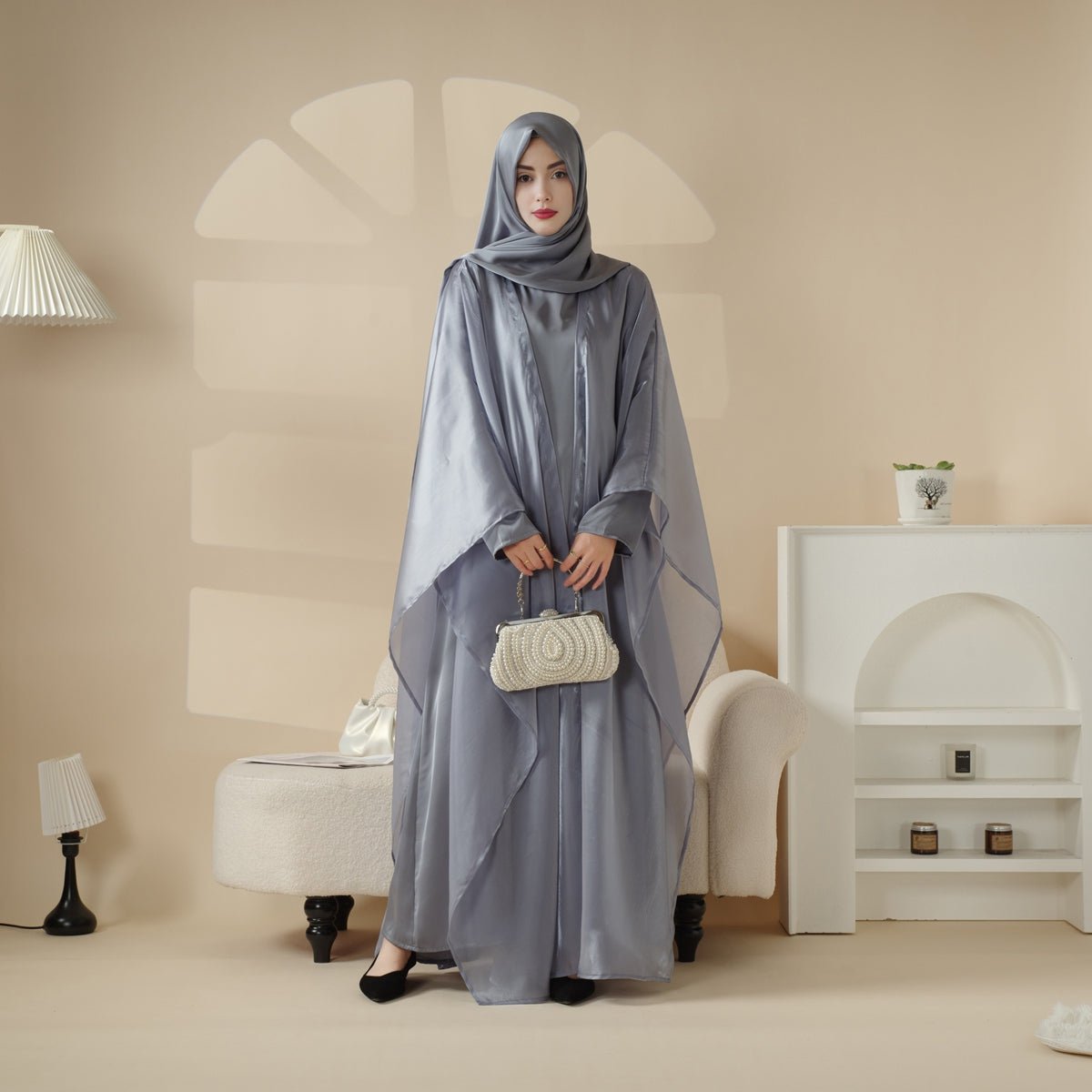 Archive Piece Organza Open Abaya - MP021 (Size M Only) - Mariam's Collection