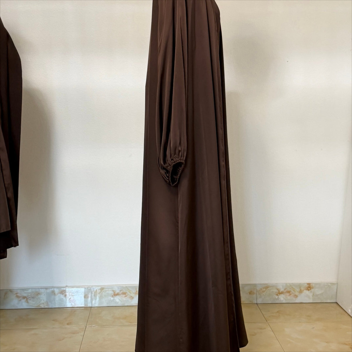 Sleeveless satin inner maxi dress layer