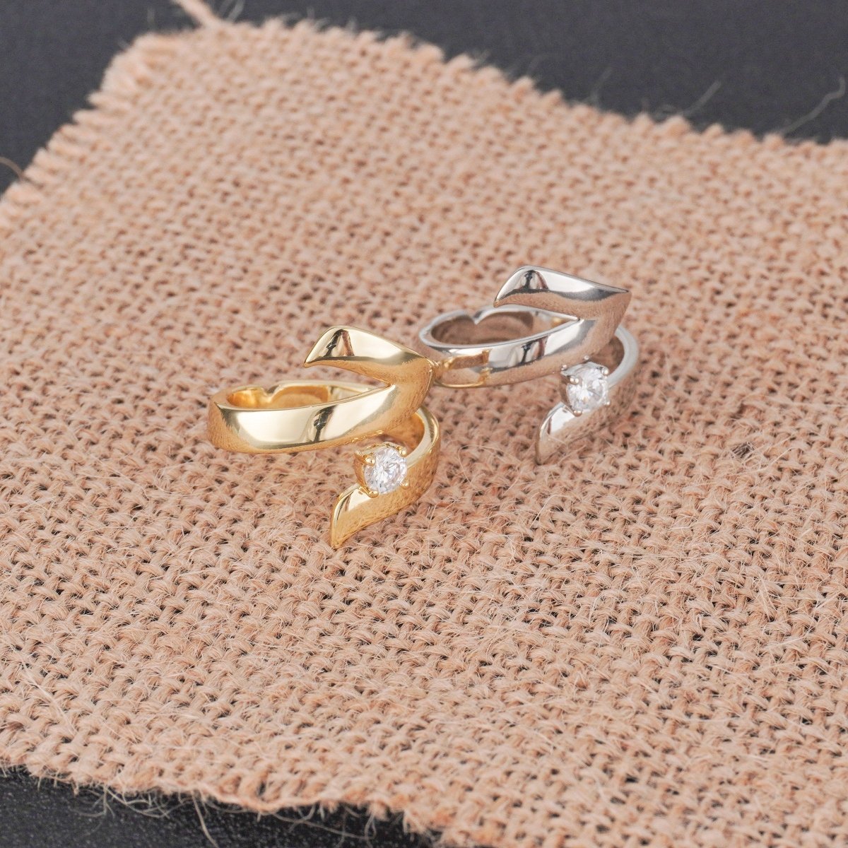 Artisan Asymmetric Diamond Ring Edgy Glamour for Standout Moments (MAC282) - Mariam's Collection