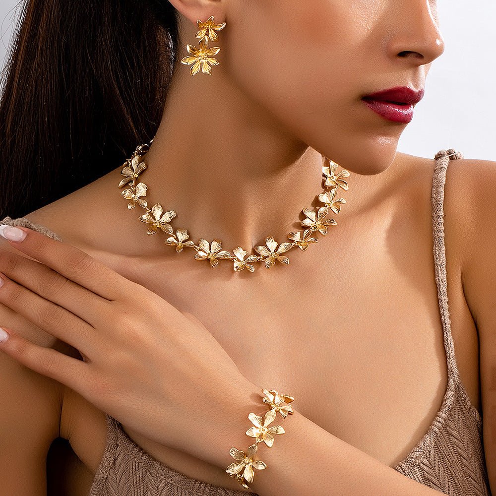 Artisan Floral Coordinating Jewelry Set (MAC326) - Mariam's Collection