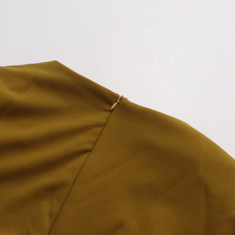 Asymmetric Cape Gown with Back Slit(MS216) - Mariam's Collection