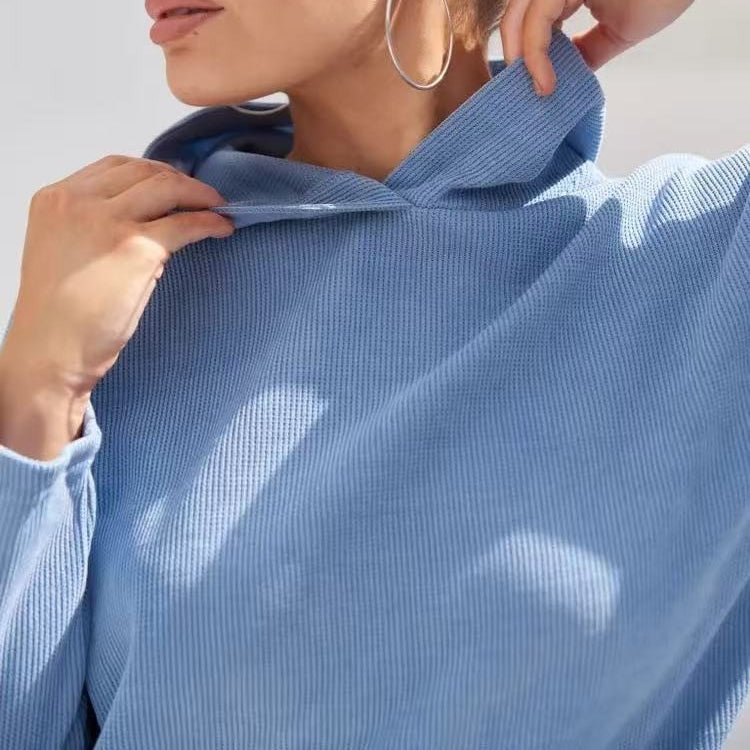 Athletic Hoodie & Pants Set | Wide Sleeve Sweatshirt with Pockets & Drawstring Pants(MS141) - Mariam's Collection