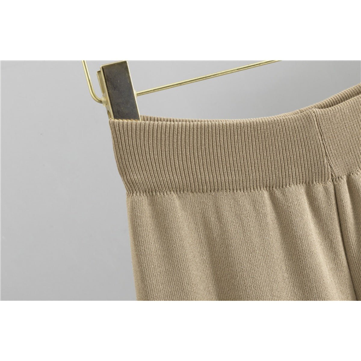 Autumn - Winter Knit V - Neck Gold Button Cardigan Two - Piece Set. (MS089) - Mariam's Collection