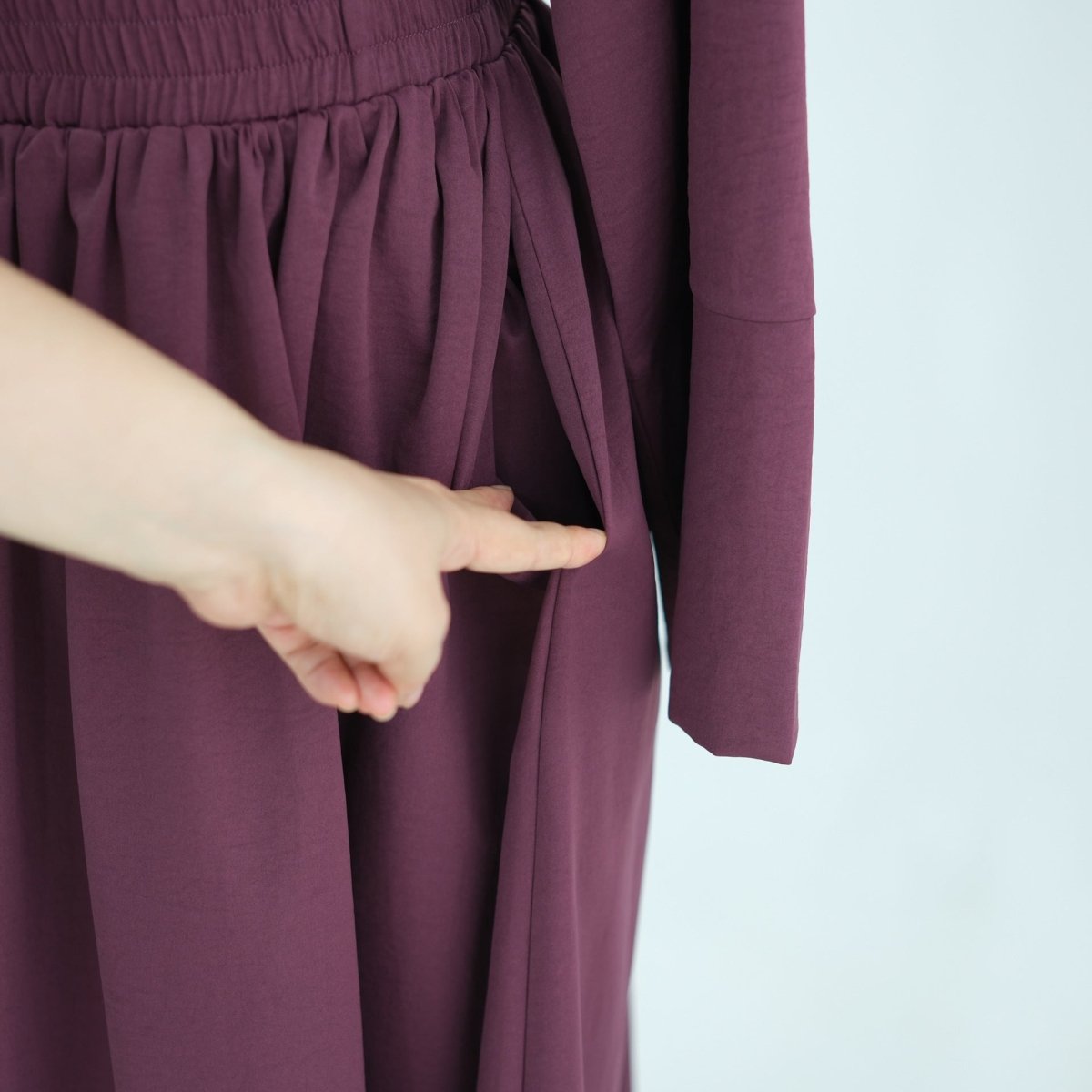 Bell Sleeve Back-Tie Top & A-Line Maxi Skirt Set(MS469) - Mariam's Collection