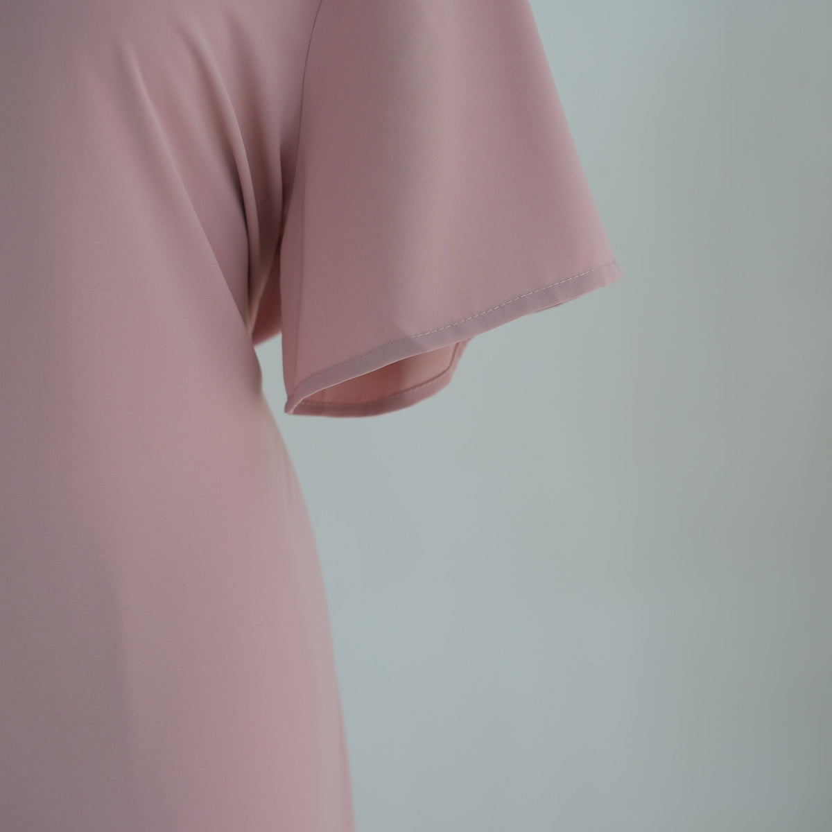 Belted Inner Maxi Dress | Minimalist Mid-Sleeve Layering Dress(MS568) - Mariam's Collection
