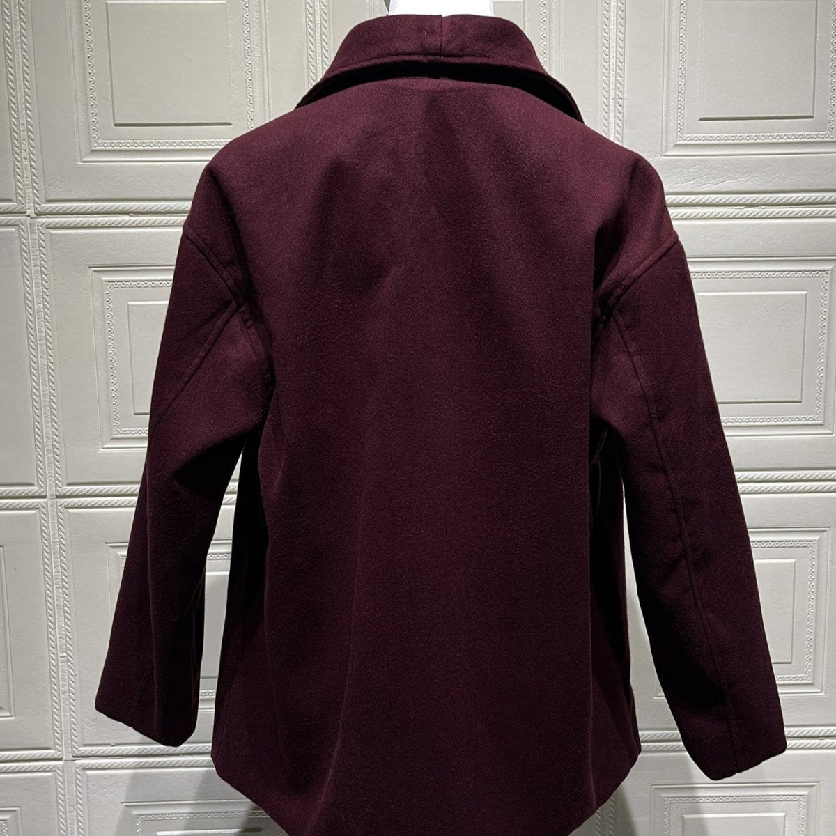 Belted Wrap Coat with Wide Collar | Double - Faced Wool Blend Jacket(MS254) - Mariam's Collection