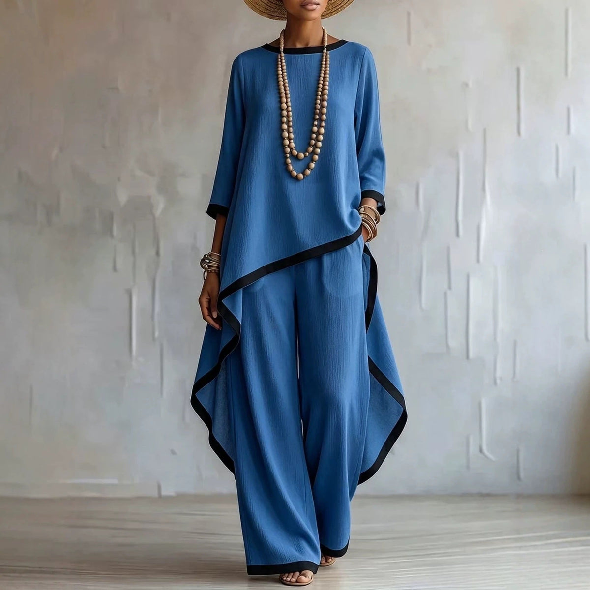 Batwing Co-ord Set – Wide-Leg Trouser Two-Piece Suit Set