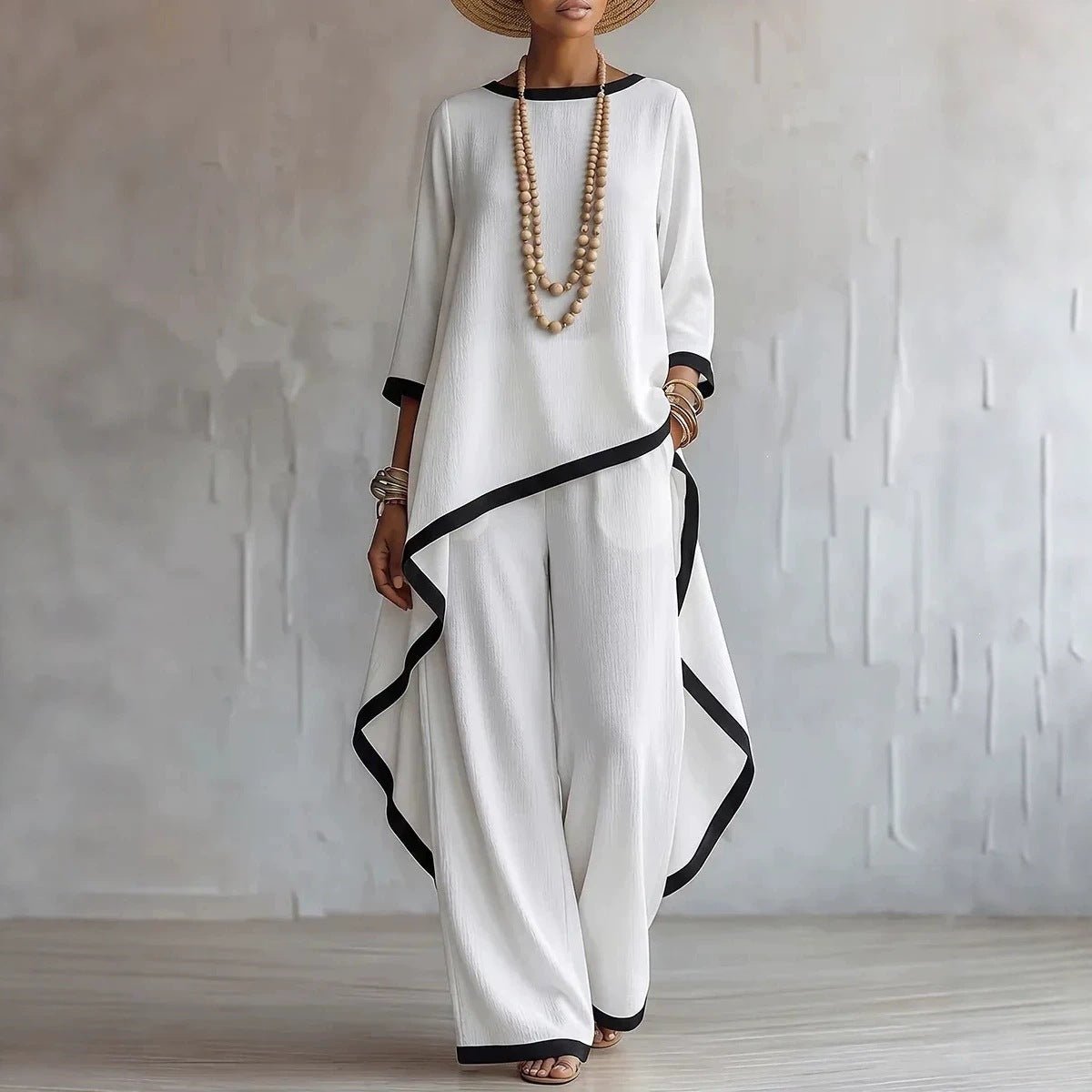 Batwing Co-ord Set – Wide-Leg Trouser Two-Piece Suit Set