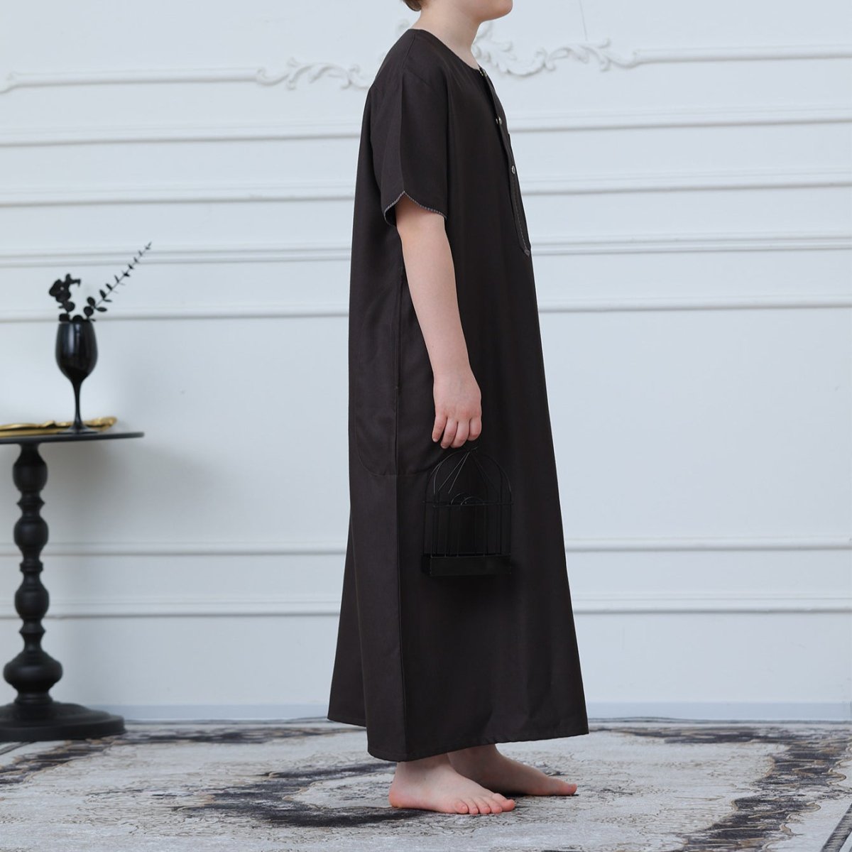 Boys' Embroidered Thobe(MKB032) - Mariam's Collection